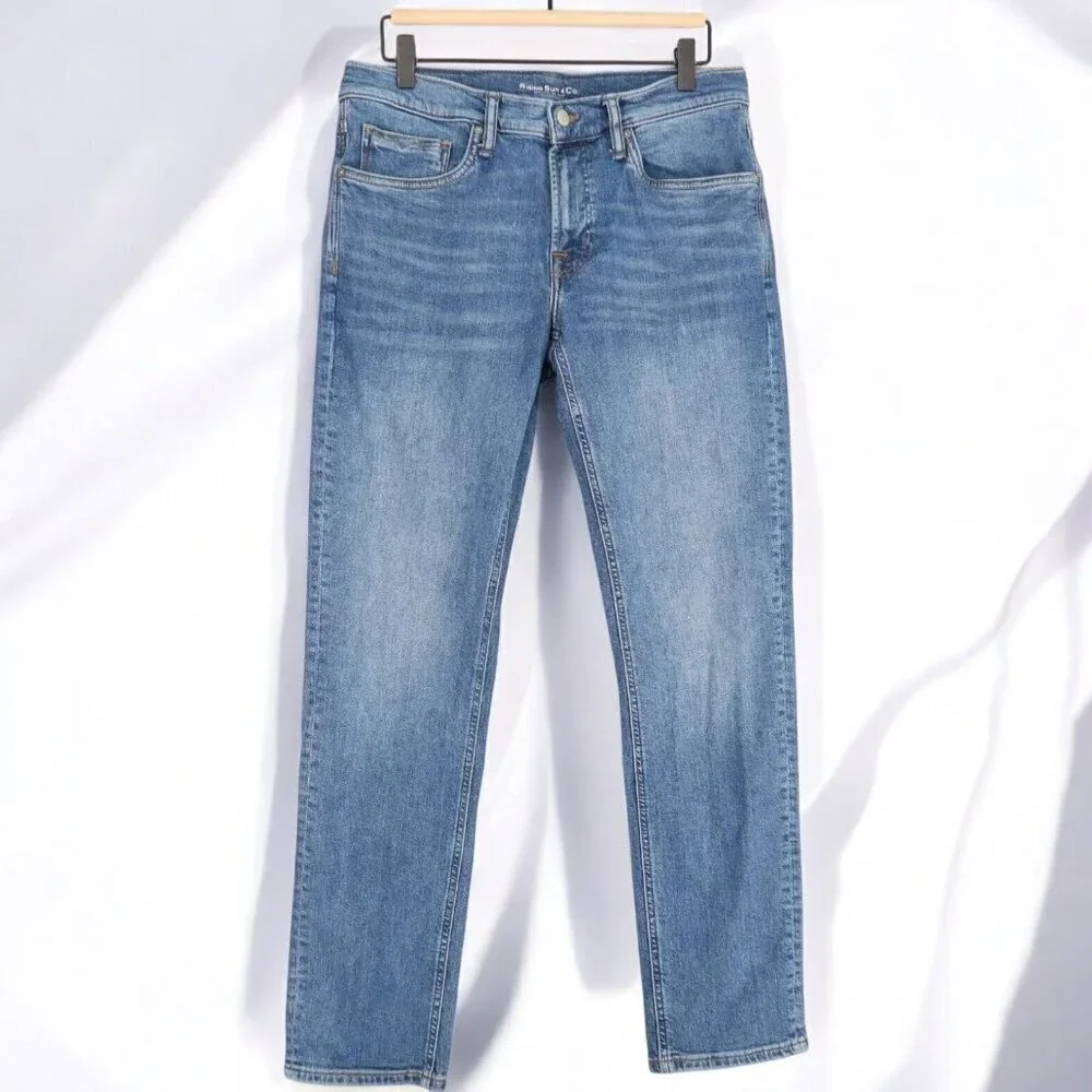Rising Sun & Co Mens Repreve Slim Fit RCore Jeans 29x34 Light Blue Denim NEW
